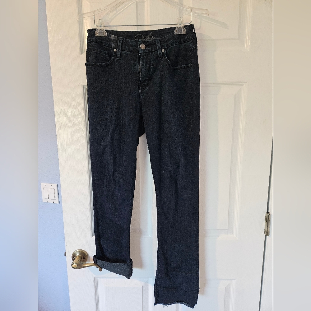 Diane Gilman Dark Indigo Denim Jeans With Slimage
